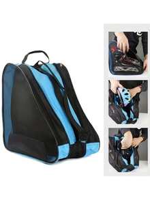 Vilico 1 pièce Sac de patins à roulettes, sac de patins à glace respirant, avec sangle d'épaule réglable, en tissu Oxford, unisexe et adulte, accessoires de patins à roulettes, accessoires de ski, accessoires de randonnée, équipement de randonnée, articles essentiels de camping - Multicolore - Voir 8
