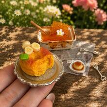 Miniatur Rumah Boneka Skala 1:12 untuk Minum Teh Sore, Ornamen Meja Miniatur, Dekorasi Rak Buku Meja Kantor, Pajangan Kafe Mini dan Properti Fotografi Makanan - Satu-Ukuran - View 5