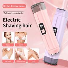 2-In-1 Dual-Head Electric Shaver For Women, Cordless Bikini Trimmer, Gentle Touch, Wet & Dry Waterproof Design, USB Rechargeable, Suitable For Bikini Line, Underarms, Legs And Full Body Hair Removal, Portable Travel Epilator - View 3