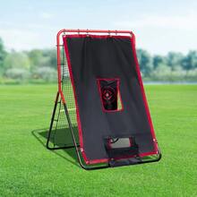 Baseball & Softball Rebounder Net – 2-In-1 Switch Hitter Pitch Trainer. 3 Zones With Varying Rebound Angles. Durable Steel Frame + UV-Resistant PE Net. Lightweight 7.3 Lbs. For Fielding/Throwing Practice - 3 X 4.5 Ft - View 8