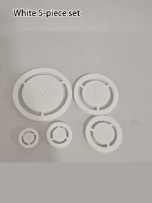 5件組陶瓷足環工具組－陶瓷足模，DIY陶瓷手工輔助工具，黏土底座對齊器，適用於陶瓷碗、杯及輪製作品，可使足部壓力均勻 - 彩色 - 查看 6
