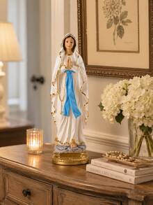 1 pièce Statue de la Vierge Marie, figurine religieuse catholique élégante, ornement en résine vintage, décoration chrétienne pour la maison, convient pour le salon, la chambre, le coin de prière - Plusieurs styles - Voir 2