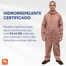 Conjunto Protecao Contra Herbicidas Agrotoxico Pulverizacao - Marrom - Visão 7