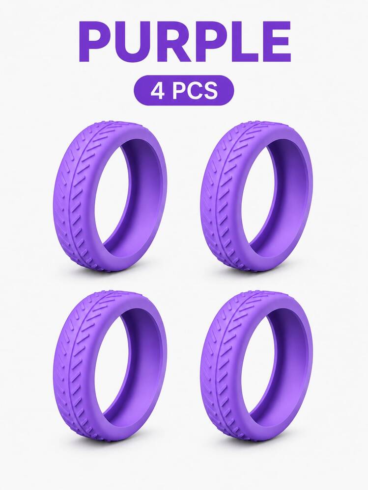 Bộ 1/4/8 nắp bọc bánh xe hành lý bằng silicone – phụ kiện du lịch phong cách thể thao, dễ lắp đặt và vệ sinh, đường kính 5-6cm, vật dụng thiết yếu cho kỳ nghỉ, nắp bọc bánh xe ghế văn phòng yên tĩnh, quà tặng Giáng Sinh - Nhiều màu - Xem 17