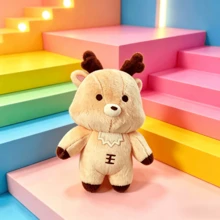 line friends RIIZ E K-POP 10cm Valentine's Day Plush Keychain Shotaro Sungchan Wonbin Cute Stuffed Deer Doll Soft Pendant Bag Charm Fan Gift - Multicolor - View 10