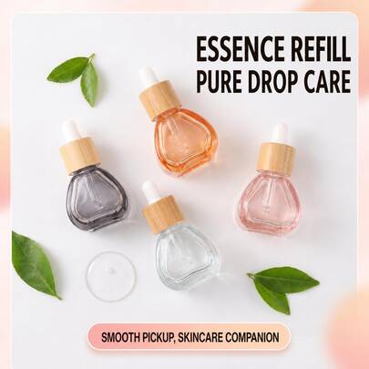 14ml 竹木玻璃滴管瓶，適用於精油、精華液、化妝品、調配、樣品