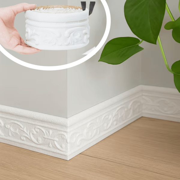 1pc 3.15inchx90.55inch Self-Adhesive Thickened Waistline Baseboard Line Line Door Frame, Background Wall Frame, Edging Sealing