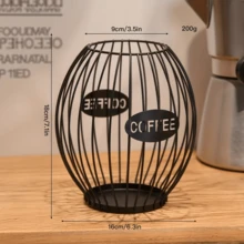 1 pieza Cápsula de café dorada - Acero inoxidable, Almacena 30 cápsulas de café, Compatible con /, También apto para almacenar bocadillos, frutas, juguetes; Accesorio decorativo para escritorio, cocina, dormitorio, regalo y decoración de Año Nuevo - Multicolor - Ver 5