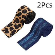 1Pc/2/3/4/5Pcs Waist Extender Tool For Jeans And Skirts - Elastic Waistband Extension Buckle Adjuster, Waist Expander, Suitable For Pants, Skirts, Elastic Waistbands (Leopard Print, Blue) - Multicolor - View 13