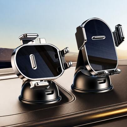 1 pieza Soporte de clip para teléfono de coche, soporte de teléfono ajustable, adecuado para el salpicadero, accesorios para teléfono, accesorios para coche, ideal para desplazamientos diarios y viajes por carretera, soporte de teléfono para coche, clip para teléfono