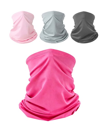 1pc Or 2pcs Or 3pcs Unisex Solid Color Balaclava Sun Protection Face Mask Neck Gaiter, Suitable For Daily Outings, Hiking, Vacation, Fishing, Cycling And More