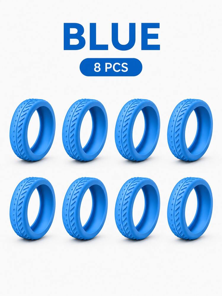 Bộ 1/4/8 nắp bọc bánh xe hành lý bằng silicone – phụ kiện du lịch phong cách thể thao, dễ lắp đặt và vệ sinh, đường kính 5-6cm, vật dụng thiết yếu cho kỳ nghỉ, nắp bọc bánh xe ghế văn phòng yên tĩnh, quà tặng Giáng Sinh - Nhiều màu - Xem 16