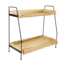 Coffee Station Organizer For Countertop 2 Tier Coffee Bar Accessories Wooden Kitchen Storage Detachable Design Non Slip Silicone Caps Easy Assembly - View 10