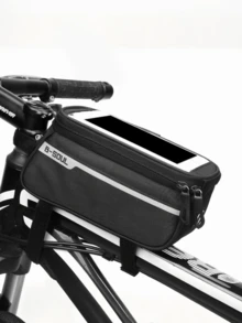 Bicycle Phone Holder Bag - Made Of EVA Material; Equipped With Adjustable Shoulder Strap And Rain Cover; Suitable For Phones Up To 6.8 Inches; Ideal Cycling Accessory. - Multicolor - View 12