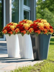 1/4pcs 6-Prong Spherical Artificial Chrysanthemum, For Room Decoration, Autumn Decoration, Thanksgiving, Halloween Decoration, Home Decor, Wedding, Porch, Farmhouse Style, DIY Autumn Decoration, Artificial Plants, Office, Living Room Decoration, Tabletop Decoration, Fake Flowers, Artificial Flower, Fake Plant, Fall Decor, Gifts For Women, Birthday Gift. - Multicolor - View 11