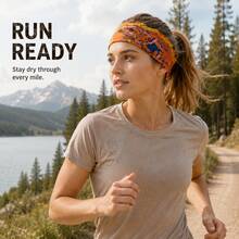 BSKT Multi-Style Printed Seamless Magic Headscarf, Outdoor Store Gym Gift Bulk Purchase, Adult Universal, Machine Washable, Non-Deforming, Quick-Drying, Wear-Resistant, Multi-Use, Sun Protection, Windproof, Hiking, Cycling, Running, Sports, Affordable Multi-Functional Outdoor Accessory Gift - Multicolor - View 5
