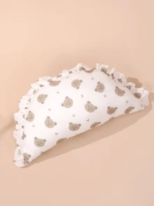 1pc Cute Ruffled Baby Pillow, Soft Comfortable Anti-Flat Head Neck Support Pillow, All-Season Children's Pillow - Multicolor - View 17