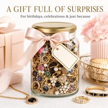 Golden Hour Floral Charm Mystery Jewelry Storage Jar Gift Set 15pc T9070 - Multicolor - View 3
