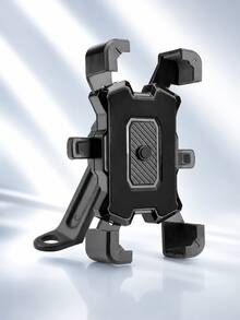 1 buah Dudukan Ponsel Sepeda Motor Universal, Kunci Sekali Klik/Penjepit Empat Sudut, Dudukan Ponsel Sepeda, Dapat Diputar 360° Anti Guncangan untuk Stang/Spion, Desain Pengisian Daya Terbuka, Braket GPS Bahan ABS, Cocok untuk Sepeda, Sepeda Listrik, Skuter, Smartphone 4.0-7.0 Inci, Hitam - A - View 12