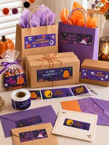 1360pcs Cartoon Halloween Sticker Roll For Envelopes Gifts Party And DIY Decor - Multicolor - View 3