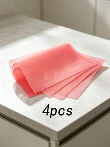 4pcs Pink / Blue / White / Green Dot EVA Fridge Shelf Liner Mat, Waterproof Moisture-Proof Non-Slip Cuttable Cabinet Drawer Protector, Multi-Scene Household Decor Pad, Must-Have For Back To School, Halloween & Christmas Kitchen Storage Organizer - Multicolor - View 11