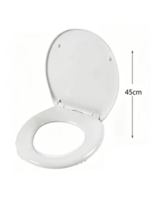 1pc Universal Thickened Slow-Close Toilet Seat, Quiet Splash-Proof Toilet Ring, Easy-To-Clean Compatible Toilet Lid. - A - View 11
