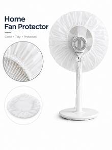 1pc Elastic Fan Dust Cover, Reusable Elastic Dust Protection Sleeve, Suitable For Circulation Fan, Floor Fan, Table Fan, Thickened Waterproof Dust-Proof Fan Cover, Easy To Install And Remove, Home Fan Accessory, Prevent Dust Accumulation, Universal Size, Suitable For Most Round Electric Fans, Can Be Used In Bedroom, Living Room, Home Storage And Other Places. - Multiple Styles - View 5