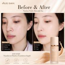 JOJO DIARY Flawless Long-Wear Foundation, Hydrating And Smooth, Nourishing And Moisturizing, Long-Lasting Coverage Without Smudging, Suitable For All Skin Types, Easily Create A Creamy Skin Makeup Effect - Multicolor - View 5