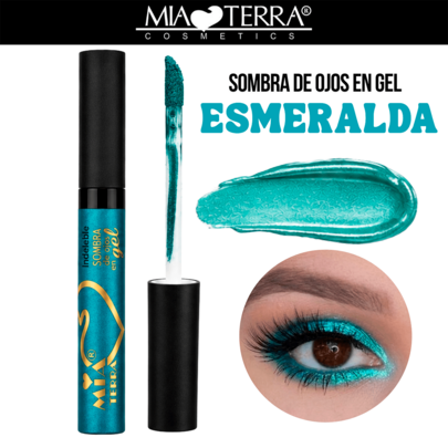 MIA TERRA COSMETICS Long-Wear Gel Eyeshadow With Gloss Applicator For Elegant, Lasting Makeup