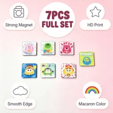 Mesuca Disney Toy Story Cartoon Character Decorative Refrigerator Magnet Set, Macaron Color, Strong Magnetic Force, High-Definition Printing, Smooth Edges, Home Refrigerator Memo Clip, 7-Piece Set - Multi-color - View 1