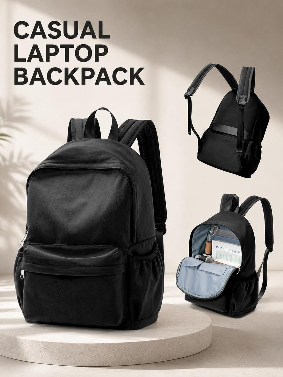 Casual Laptop Backpack, Suitable For 14-Inch Laptop, Large Capacity College Backpack, Designed For High School And Middle School Students, Equipped With Adjustable Shoulder Straps, School Bag/School Backpack, Multi-Layer Design Backpack With Casual And Travel Functions, Unisex Travel Backpack, Lightweight Casual Daypack, Basic School Bag, Suitable For Middle And High School Students