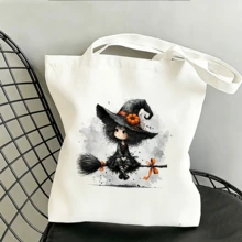 1/2/3pcs Watercolor Ink Splatter Curly Hair Lolita Little Witch Pumpkin Pointed Hat Broom Orange Bow Children's Halloween Heat Transfer Iron-On Patch Soft Cute Black White Orange Little Ghost DIY Iron-On Sticker Suitable For T-Shirt Hoodie Canvas Bag Pillow Hat - Multicolor - View 4