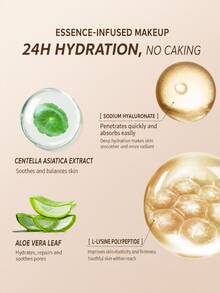 NOVO Foundation Cair Halus dan Lembut, Tekstur Krim Ultra Halus, Menutupi Kulit Kusam dan Kemerahan, Kilau Matte Alami, Meratakan Warna Kulit, Mengontrol Minyak, Tidak Mengoksidasi Sepanjang Hari, Riasan Wajah Sehari-hari - 01# Warna kulit cerah - View 7
