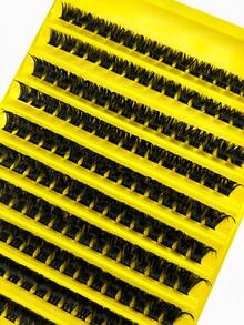10 Rows 200/160 Clusters 8-16mm Mixed Length Russian D-Curl Thick Reusable Dramatic Eyelashes Suitable For Beginners (80D/100D Multiple Specifications) Eyelash Clusters Single Eyelashes False Eyelashes - D - View 7