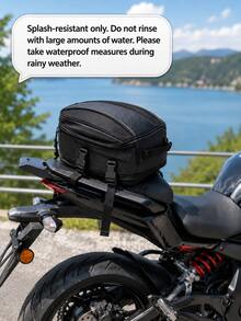 Bolsa de cola de motocicleta impermeable y expandible, bolsa de asiento trasero multifunción, bolsa de almacenamiento de silla, adecuada para viajes en motocicleta, turismo y desplazamientos, compatible con motocicletas deportivas y motocicletas cruiser, accesorios de almacenamiento - A - Ver 10