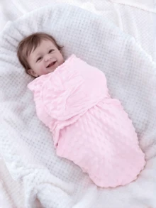 Saco de dormir para bebé sin mangas de felpa tipo judía, acolchado de felpa de lunares de doble capa engrosada y suave, saco de dormir con cremallera para bebés de 0-24 meses, cálido y amigable con la piel para dormir por la noche y evitar el frío - Saco de dormir de terciopelo sin capucha - Ver 7