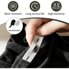 1Set/2Sets Elastic Rope, Used For Sewing, Made Of High Elasticity Knitted Tape, Designed For Tightening Waistband, Equipped With White Buttons, Perfect For Handmade Crafts - Multicolor - View 9