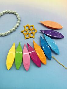 9pcs Colorful Phoenix Eye Shuttle Weaving Tools, Lightweight Non-Slip, Smooth Grip Durable, Practical DIY Lace Knitting Tools For Women. Can Make Headscarf Edging, Scarf Trim, Wedding Lace Accessories, Placemats And Robe Decoration, Colorful Knitting Craft Supplies - Phoenix Eye Shuttle - View 7