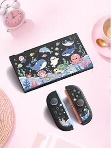 1件海洋主題可愛卡通圖案遊戲機保護殼，適用於Switch2 (2025)/Switch OLED/Switch主機，柔軟TPU材質，透明軟/硬殼，多色可選，無需拆卸，防摔防塵，Switch玩家理想禮物 - 查看 20