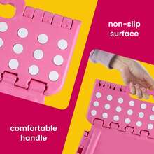 yoonispro 9/11/13 Inch Heavy Duty Folding Step Stool, Collapsible Plastic Stool With Non-Slip Design, Suitable For Kitchen, Bathroom, Bedroom, Adult Use (Blue And Pink, 1pc) - Multicolor - View 7