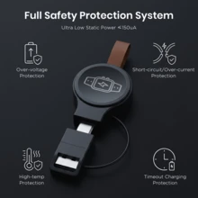 Microwear 2-In-1 Smart Watch Wireless Charger, Dual System Support, Travel, Portable, Keychain, Pendant, Birthday Gift, Holiday Gift - View 8