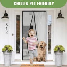 Magnetic Mosquito Net Door Curtain, Hands Free Mesh Screen Door, Anti Insect Bug Protection Curtain For Home Patio Balcony Bedroom Easy Install - Magnetic Door Curtain - View 5