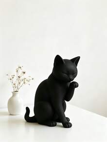Modern Black Cat Statue, 3D Printed Cat Figurine, Scene Decor, Room Decor, Desktop Decor, Window Decor, Collectible Architectural Accessory - Multicolor - View 5