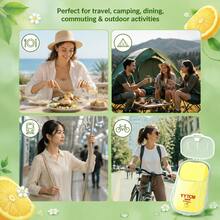YYTCM Sabun Lembaran Lemon Segar Portabel 50 lembar dengan Kotak Penyimpanan Tutup Flip-Top, Kertas Sabun Tangan Sekali Pakai untuk Perjalanan Luar Ruangan, Pelajar, Berbusa Lembut dan Mudah Dibilas - Lemon - View 6