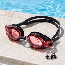 Unisex High-Definition Wide-View Swimming Goggles, Soft Silicone Eye Seal, Adjustable Split Strap, Nose Clip And Earplugs Included, Multiple Colors Available, Swimming Training Gear - Black and White - View 5