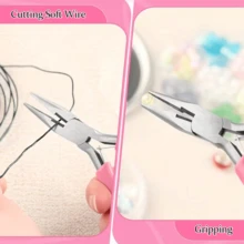 1/6pcs Pink Jewelry Pliers Set - With Opening Tool And Tweezers, Includes No-Tooth Pointed Pliers/Round Nose Pliers/Diagonal Cutter Pliers/Bent Nose Pliers, Multi-Function Small Pliers For Home Use, Basic Jewelry Making And Repair Tools, Suitable For Jewelers - A - View 3
