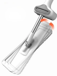 Hands-Free Flat Mop With Dual-Sided Squeegee And Water-Wringing System, Long Handle Extendable Floor Cleaning Mop, Dry And Wet Use Microfiber Mop Pad - Multiple Styles - View 9