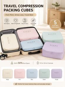 Travel Compression Storage Bag, Breathable Mesh Venting Design, Underwear Socks Clothing Luggage Organizer Storage Bag - Multicolor - View 2