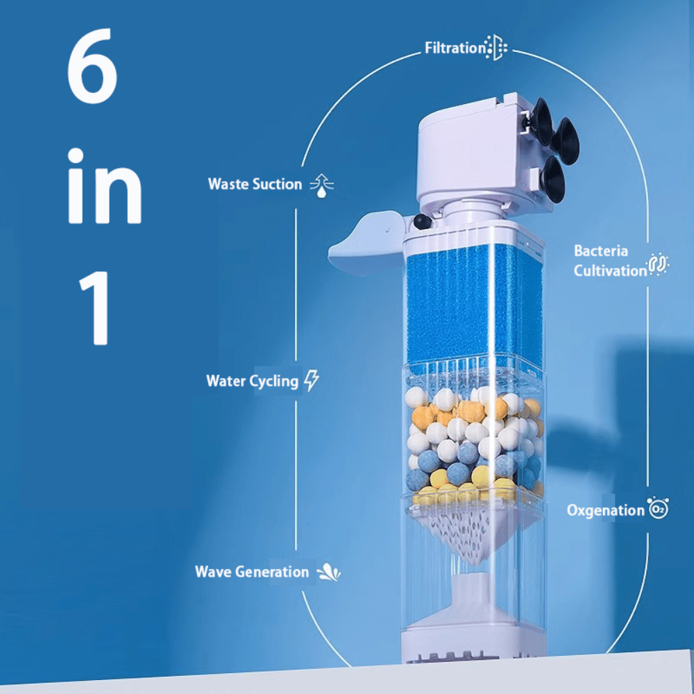 Underwater Aquarium Filter For 32-120L Fish Tank Water Purifier Oxygen Maker
