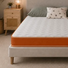 eXtreme Comfort Hybrid Memory Foam Spring Mattress 7 Inch Quilted - Springs Support With Memory Foam Comfort Layer And Breathable Soft CoolTouch Top Cover - 橘色 - 查看 4